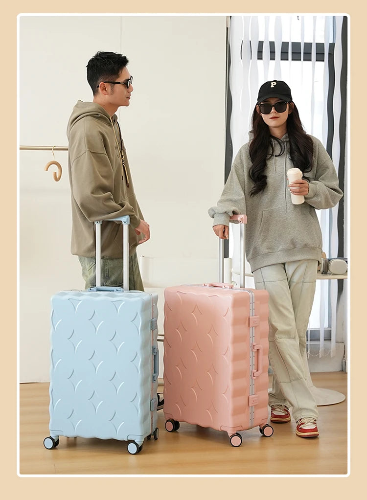 24/26/28 Inch Fashion Suitcase Large capacity Multifunctional Pull Rod Luggage 20 inch Charging Boarding Password Trolley Case
