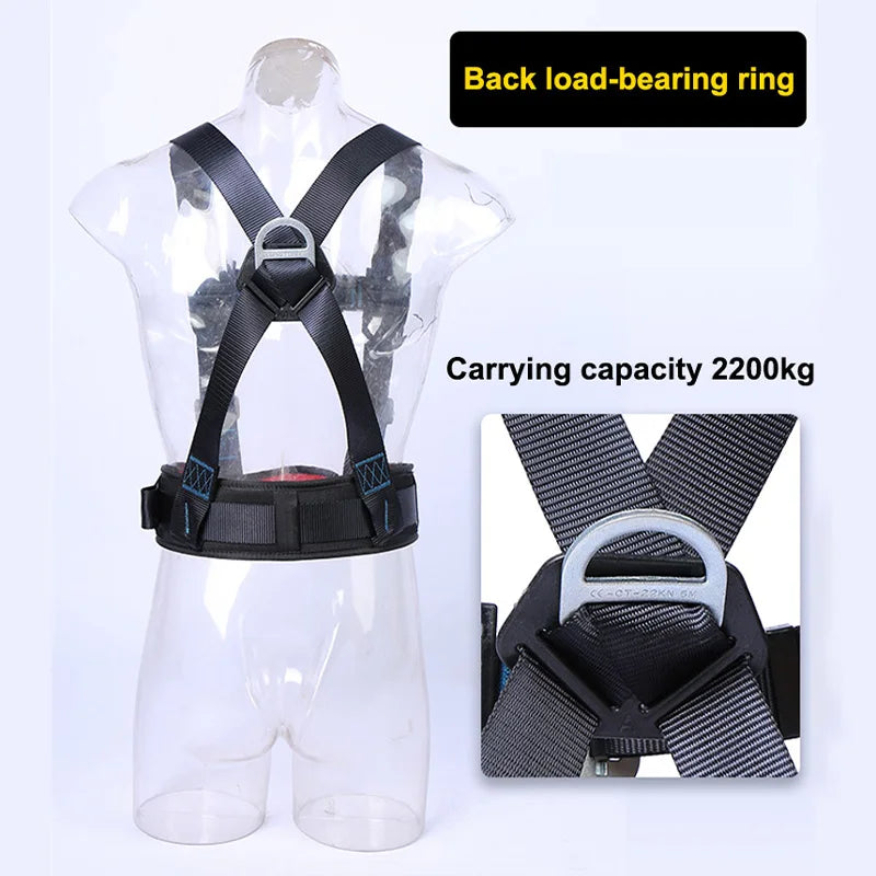 Three-Point Half Body Work Safety Harness Outdoor Rock Climbing Electrician Construction Wear-resistant Protective Safety Belt