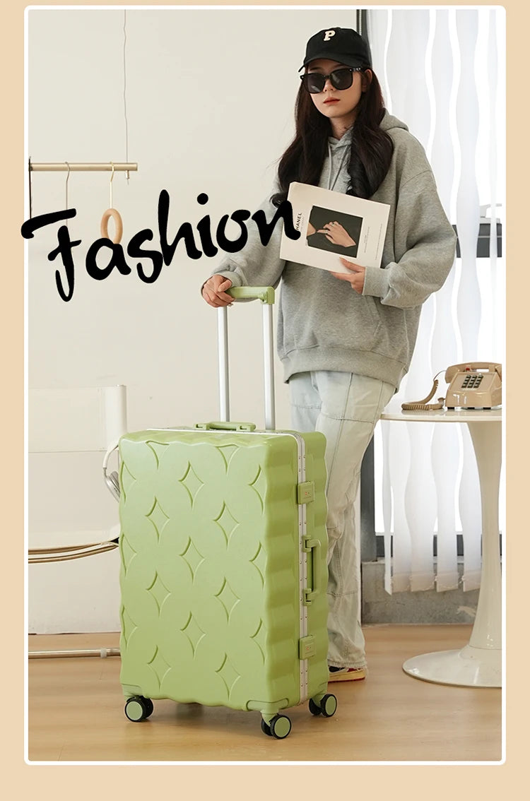24/26/28 Inch Fashion Suitcase Large capacity Multifunctional Pull Rod Luggage 20 inch Charging Boarding Password Trolley Case