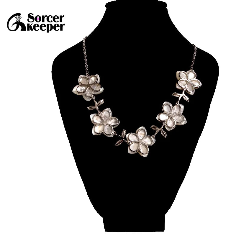 Island Flower Necklace made from SeaShells