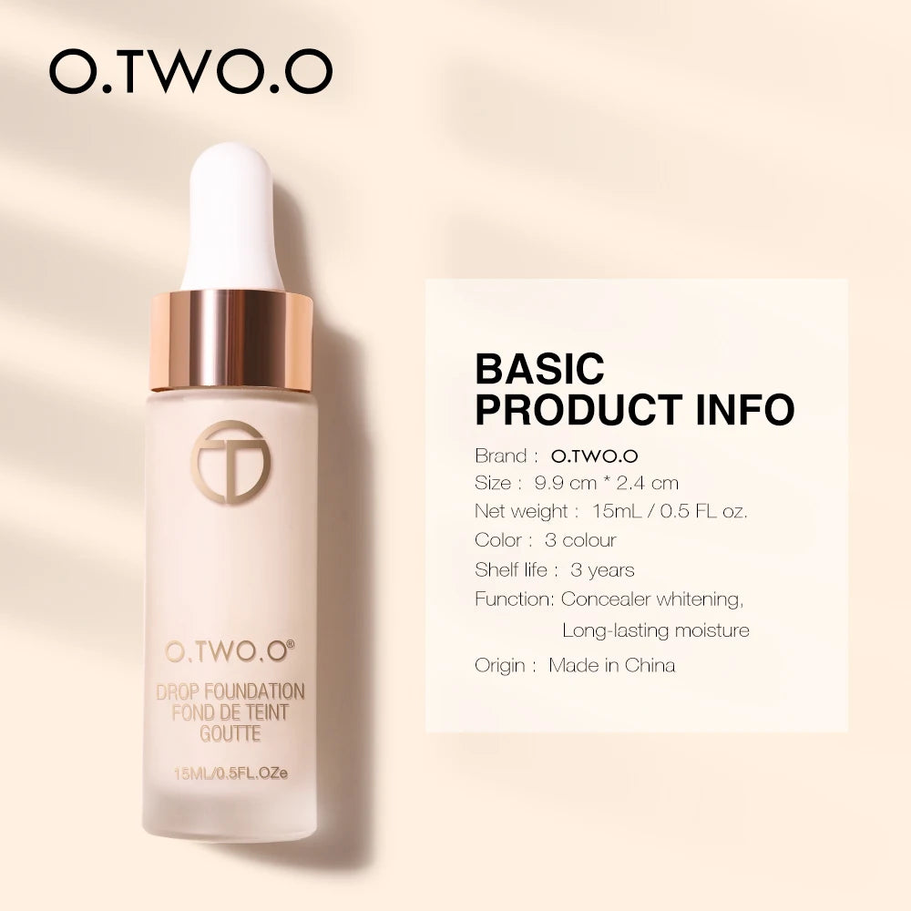 Liquid Foundation Oil Free Makeup Base Waterproof Full Coverage Concealer Lasting Liquid Face BB Cream Cosmetic