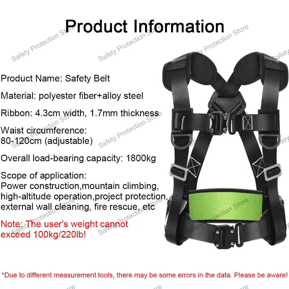 Half Body High Altitude Work Safety Harness Three-point Safety Belt Outdoor Climbing Training Construction Protective Equipment