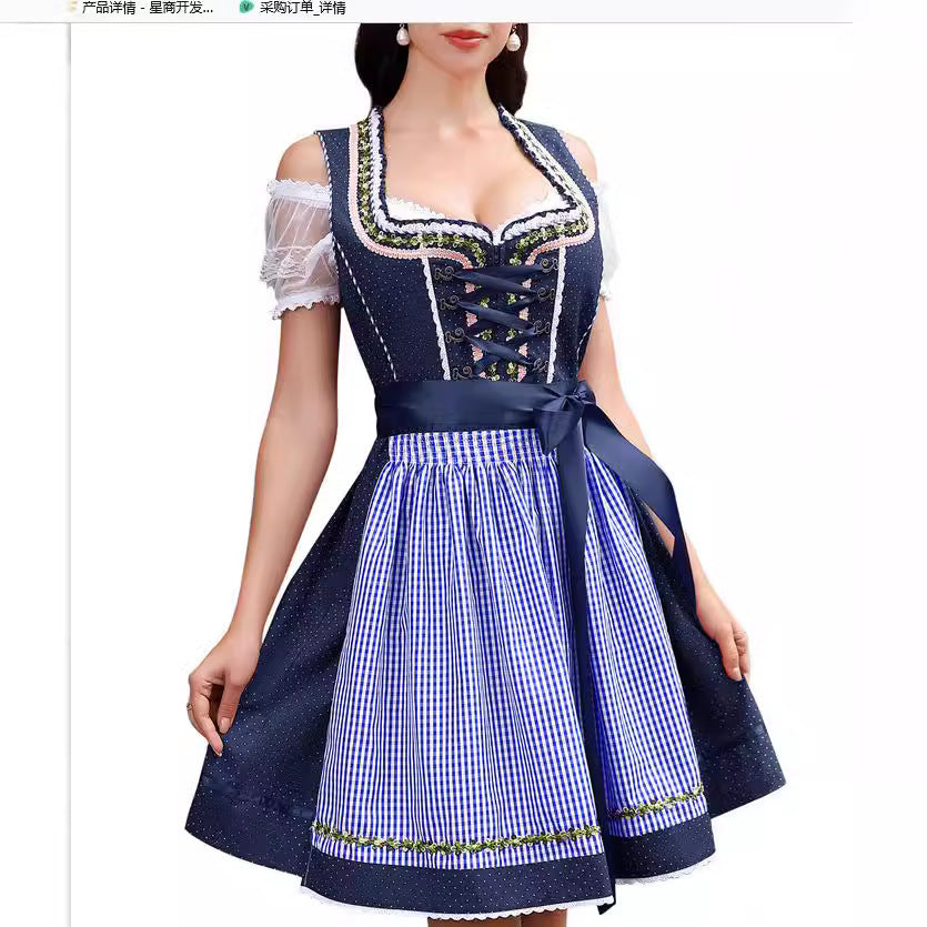 Maid Uniform Barpool Women's Sexy Mini Dress Dirndl