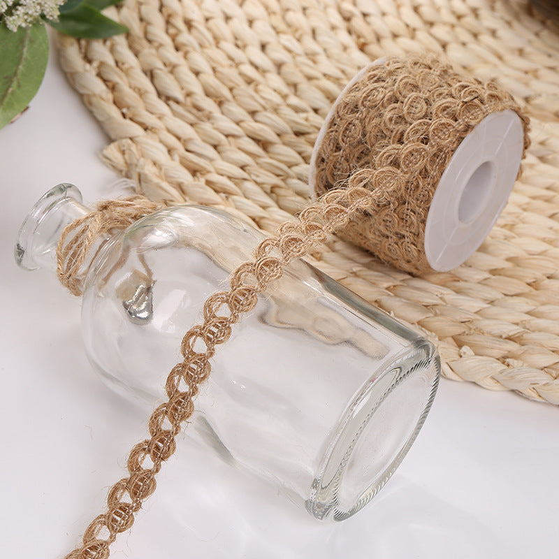 Handmade DIY Wedding Christmas Green Leaf Twine Decoration Multi-style Roll Lace Ribbon