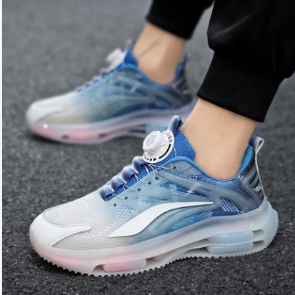 Rotating Buckle Breathable Casual Sneaker Men's Thick Bottom Height Increasing Air Cushion