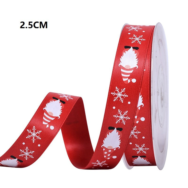 Polyester Christmas Scene Decoration Ribbon