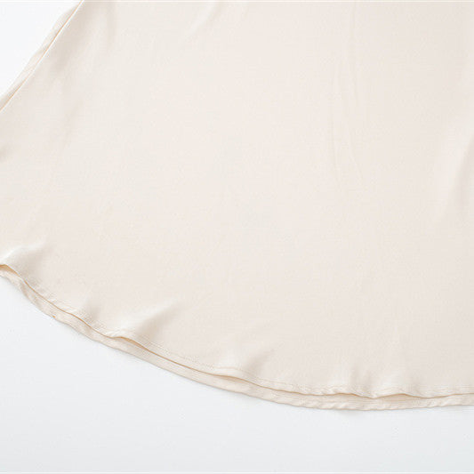 Backless Satin Textured Dresses For Women