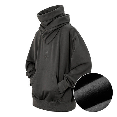 Plus Size Sweaters Menswear Mechanical Style Coat Hooded Fleece-lined