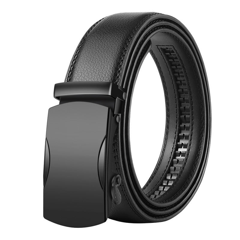 Men's Leather Belt Automatic Buckle