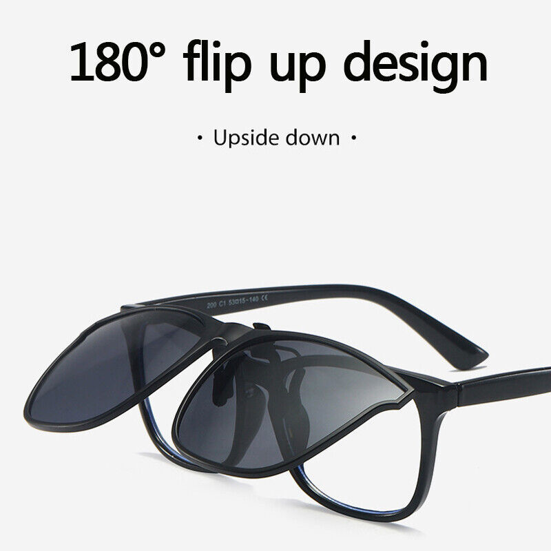 Clip On Sunglasse Over Flip Up Glasses Polarized Photochromic Sunglasses